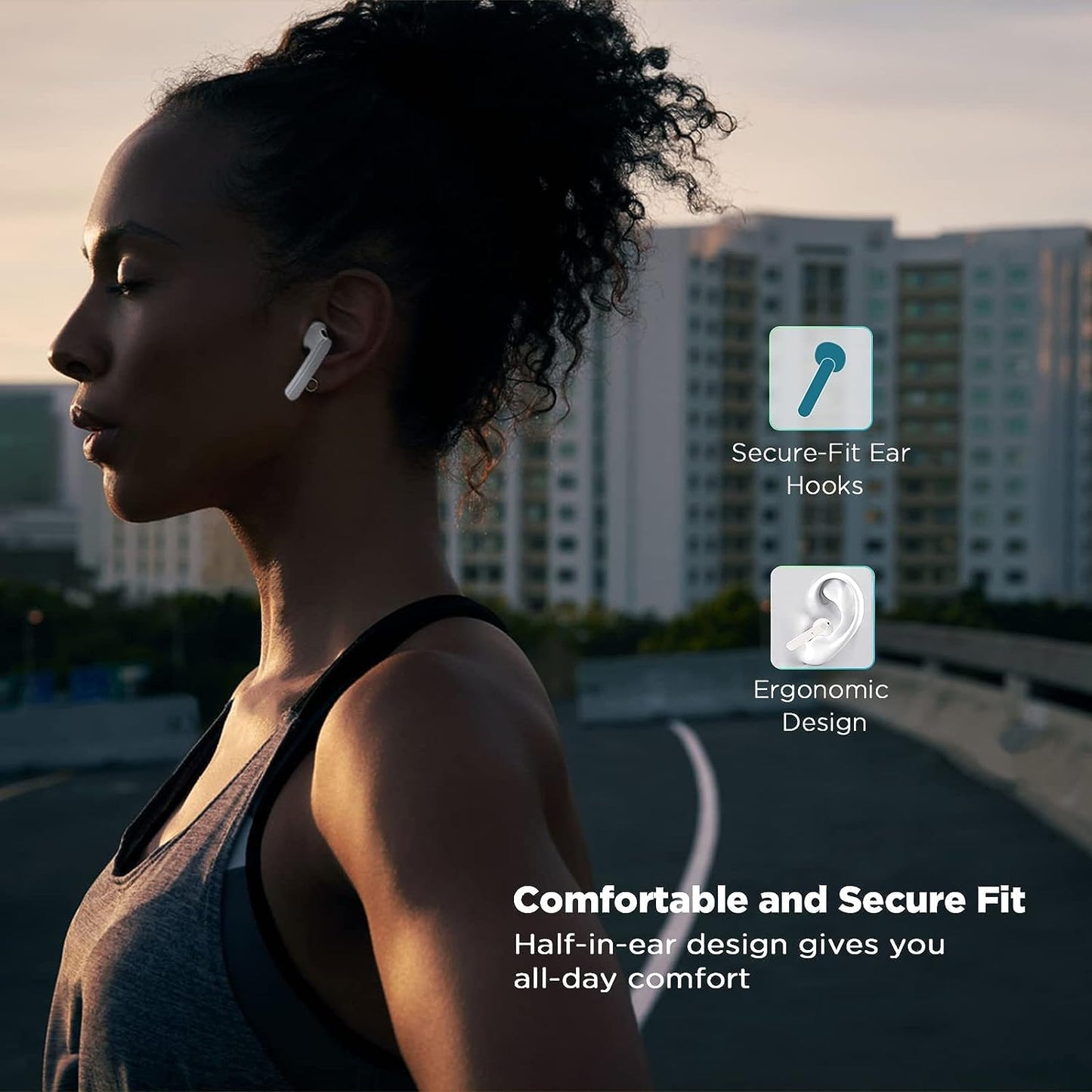 Premium Bluetooth Earbuds with LED Display, Wireless Charging, Smart Touch Control, 40H Playback, USB-C Charging, For Sports and Work