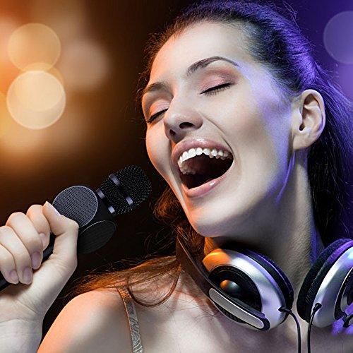 Amicool HD Wireless Microphone Karaoke, Portable Karaoke Player Speaker for Apple iPhone Android Smartphone Or PC, Home Karaoke, Outdoor Party Music Playing Singing Anytime