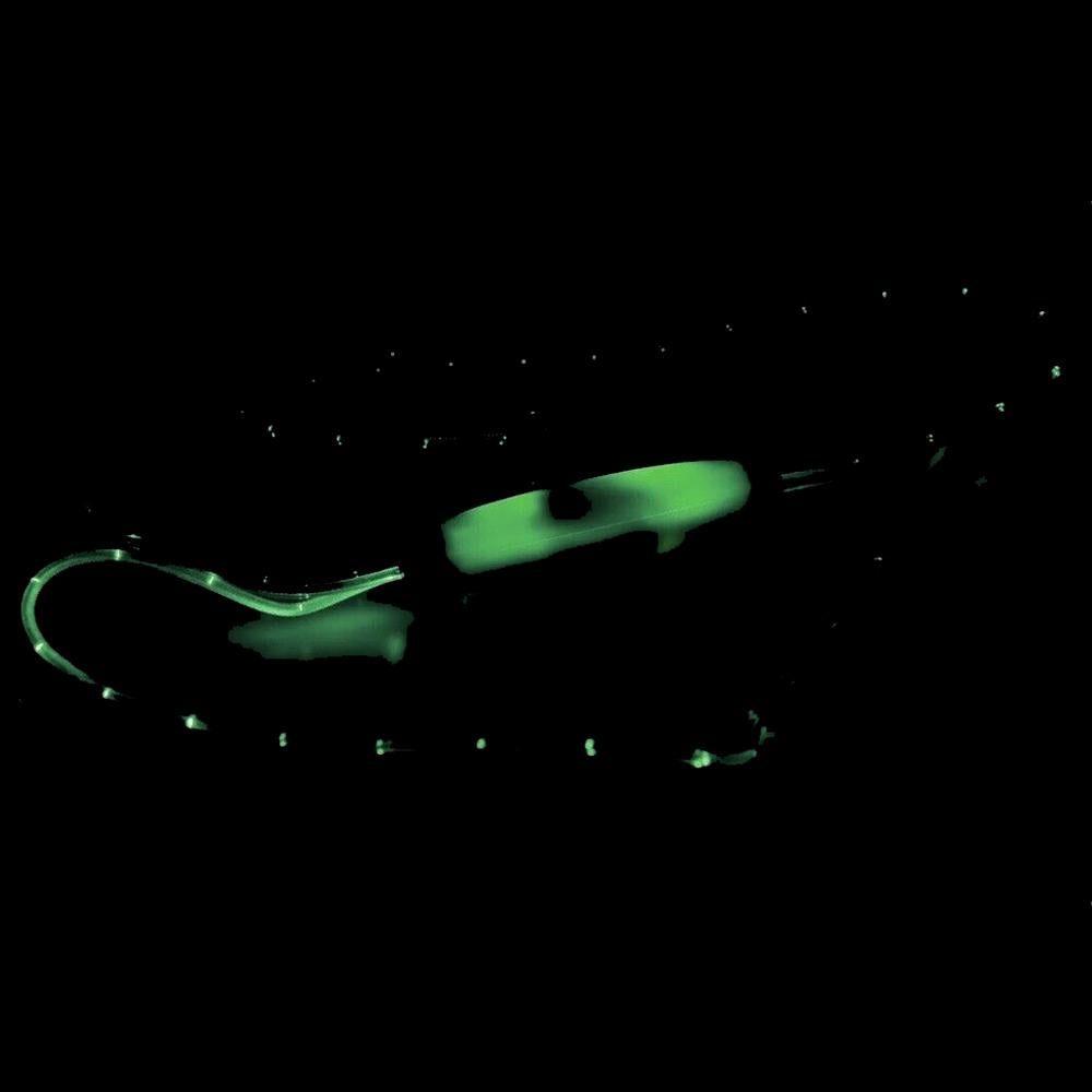 Light Up LED Glowing In-Ear Wired Earphones with 3.5mm Audio Jack, Green