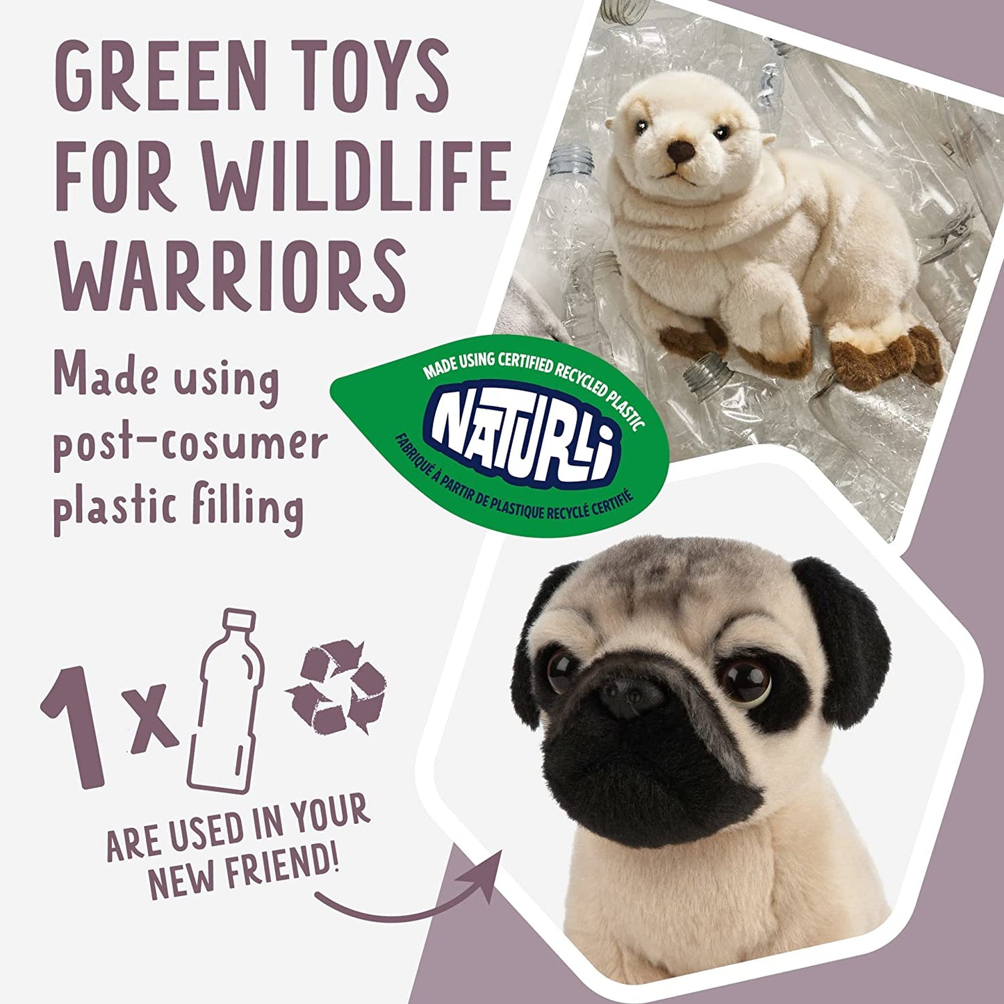 Super Cute Plush Pug Beanie Keychain 12cm, Perfect Gift