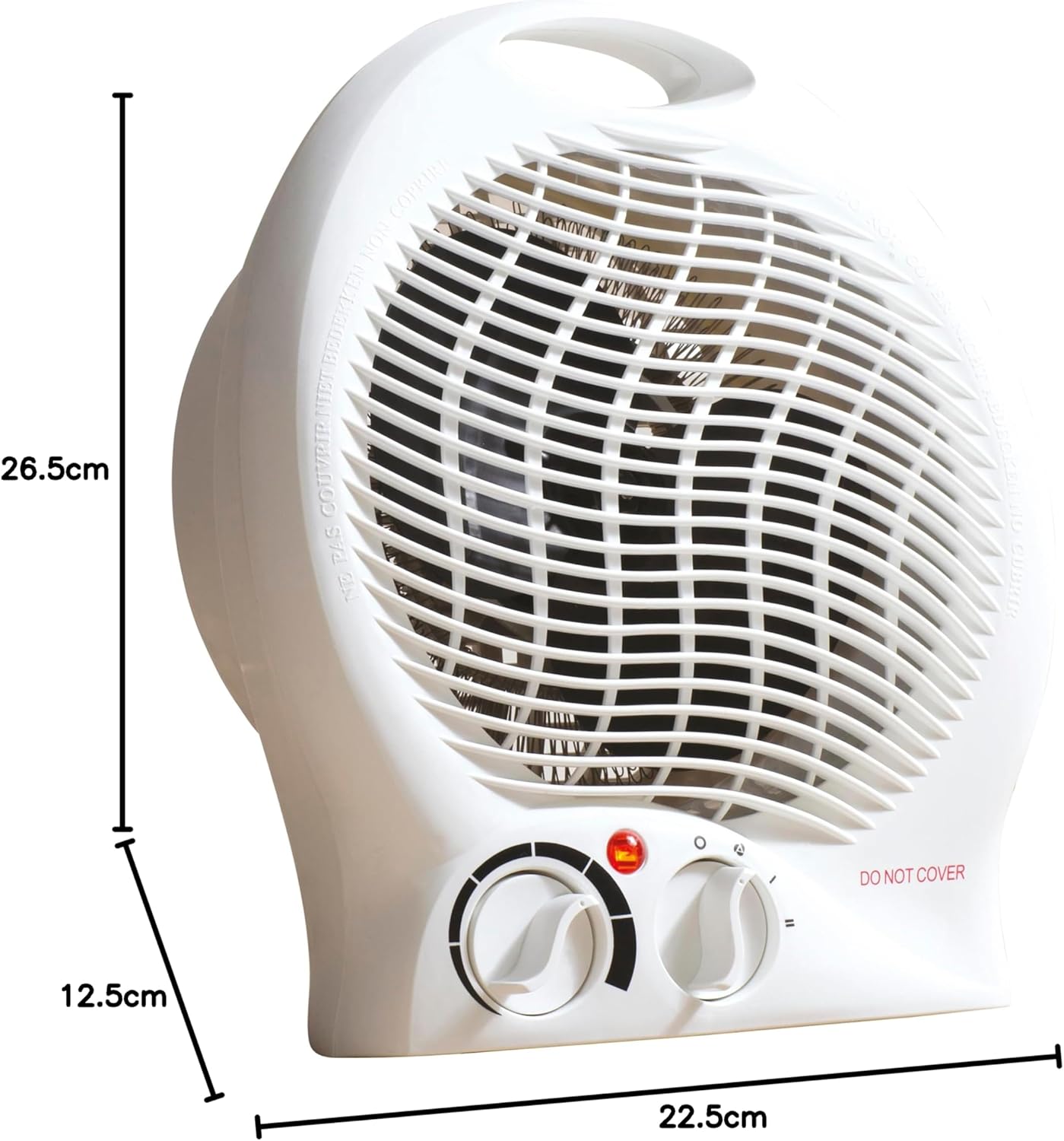 Daewoo 2000W Upright Fan Heater with Automatic Safety Cut Out and 2 Heat Settings