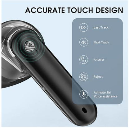 Naked Design True Wireless Headphones TWS Earbuds In Ear Bluetooth 5.3 Ergonomic Design Stereo with Charging Box for Apple Samsung Huawei Xiaomi Everyday Use Traveling Mobile Phone Transparent Design