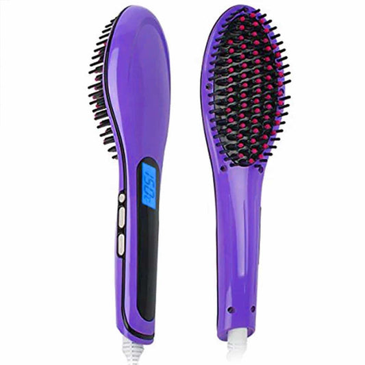Advanced Hair Straightening Brush, Silky Smooth Results, Static Reduction, Salon-Quality, Effortless Styling, Tangle-Free, Adjustable Temperature, Quick Straightening, Volume Enhancement