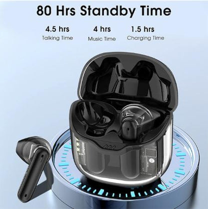 Naked Design True Wireless Headphones TWS Earbuds In Ear Bluetooth 5.3 Ergonomic Design Stereo with Charging Box for Apple Samsung Huawei Xiaomi Everyday Use Traveling Mobile Phone Transparent Design