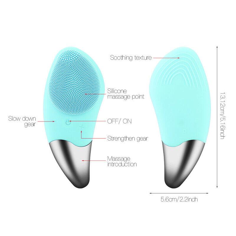Electric Facial Cleansing Silicone Brush, Face Massager, Skin Care Deep Cleaner, Face Lifting, Face Slimming