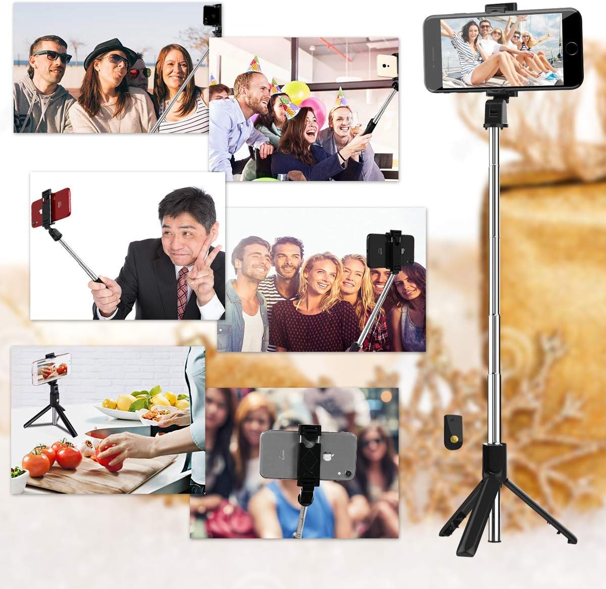 3-in-1 Pro Selfie Stick & Tripod Combo with Remote Control