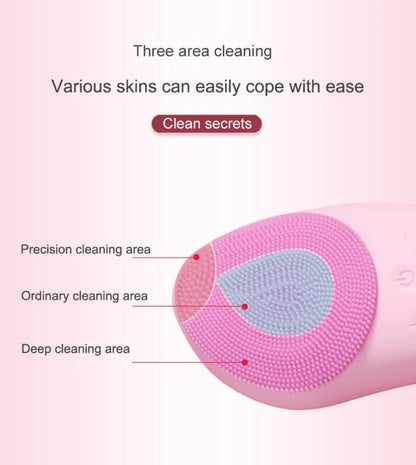 Electric Facial Cleansing Silicone Brush, Face Massager, Skin Care Deep Cleaner, Face Lifting, Face Slimming