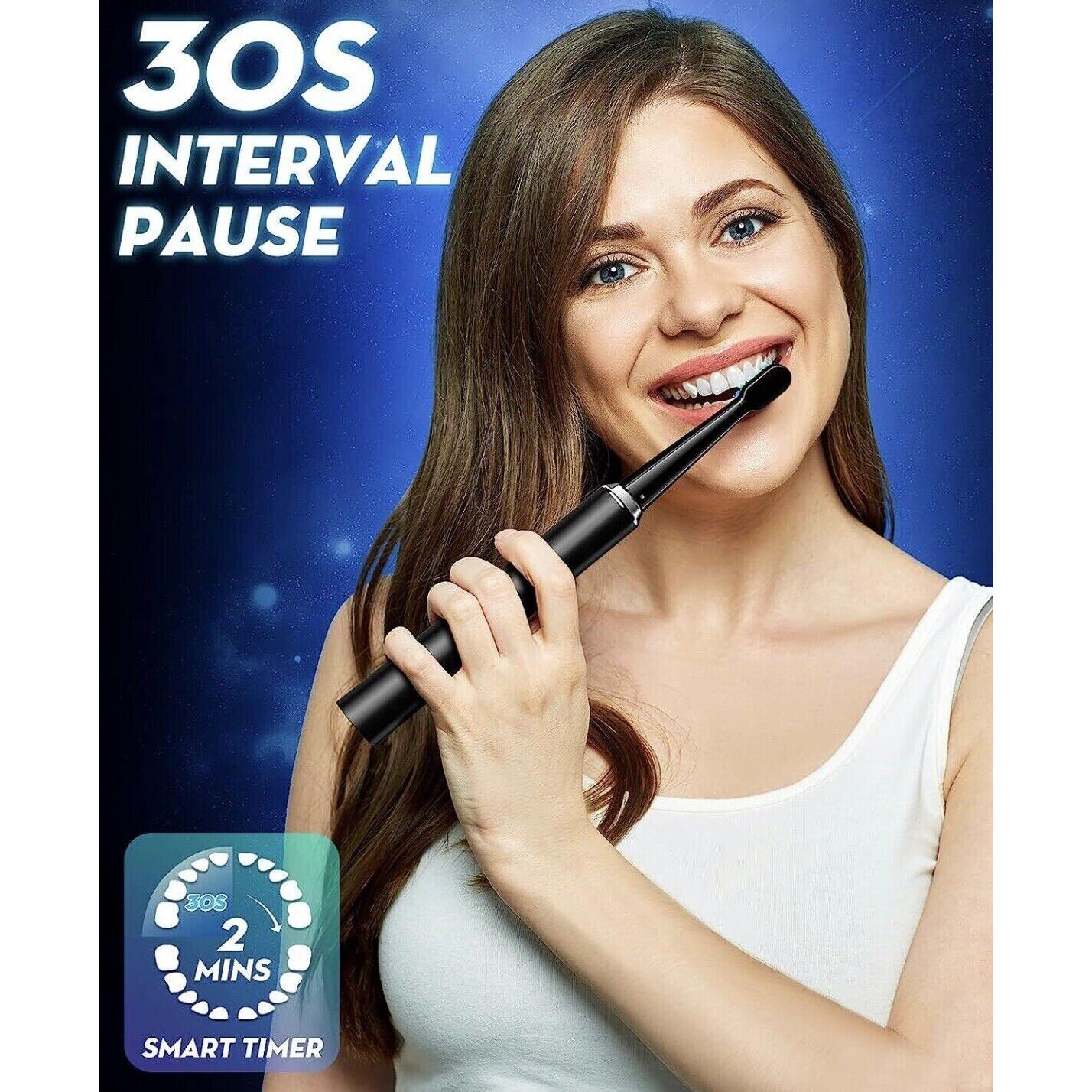 Sonic Electric Toothbrush with 5 Modes and 8 Brush heads, Rechargeable, Timer, IPX7 Waterproof