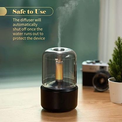 Vintage Style USB Candlelight Aroma Oasis, Perfect for Office, Home, and Yoga, 120ml capacity