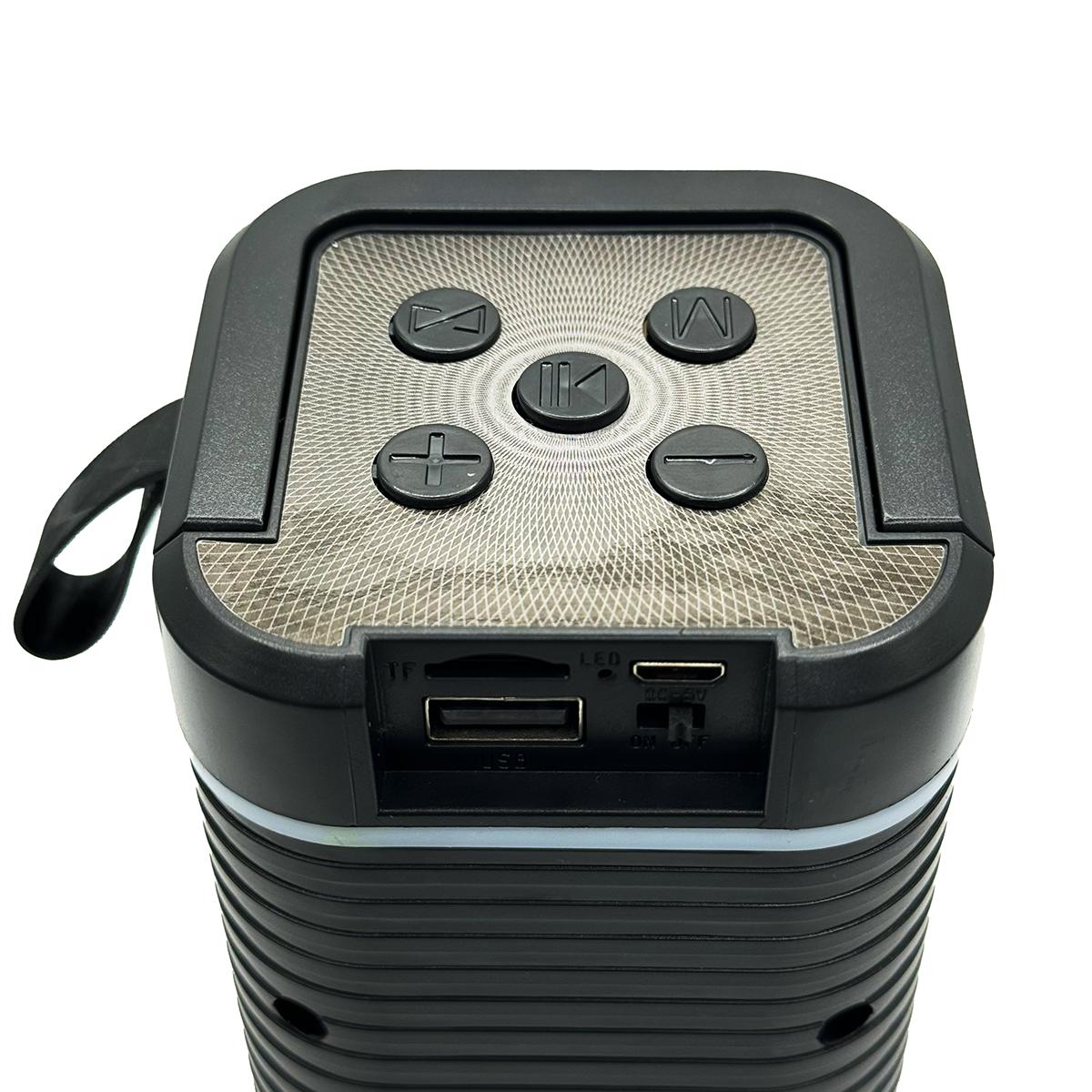 Portable Bluetooth Speaker with Phone Stand, RGB Lighting, Rechargeable, FM Radio, Memory Card