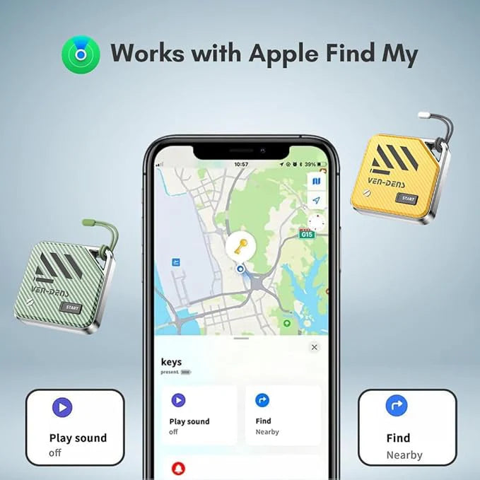 Ven-Dens Bluetooth Locator Tag – Apple Find My, Track Keys, Wallets & Pets