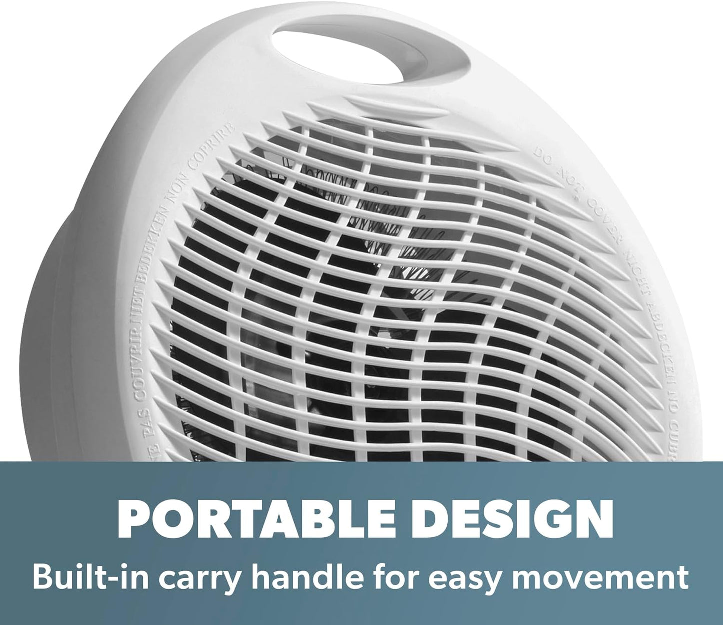 Daewoo 2000W Upright Fan Heater with Automatic Safety Cut Out and 2 Heat Settings