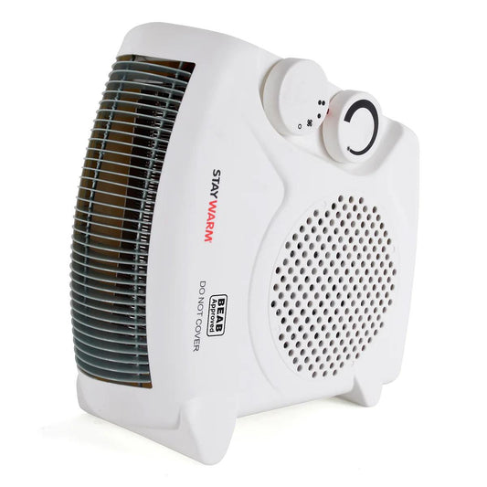 STAYWARM 2000w Fan Heater with 2 Heat Settings & Cool Blow - Upright & Flatbed