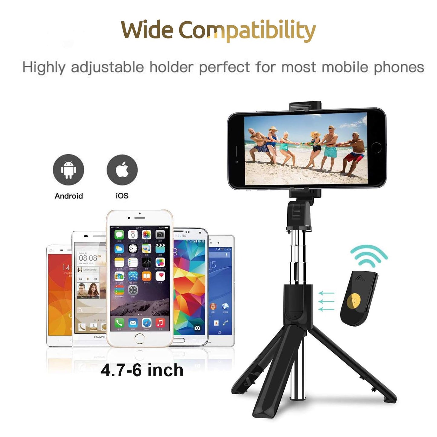 3-in-1 Pro Selfie Stick & Tripod Combo with Remote Control