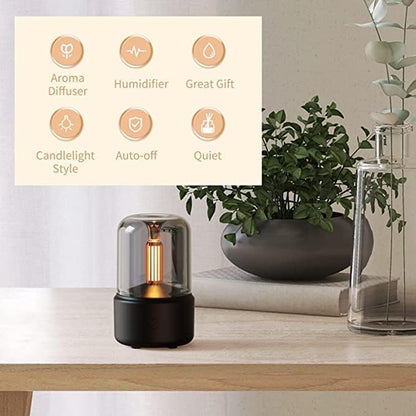 Vintage Style USB Candlelight Aroma Oasis, Perfect for Office, Home, and Yoga, 120ml capacity