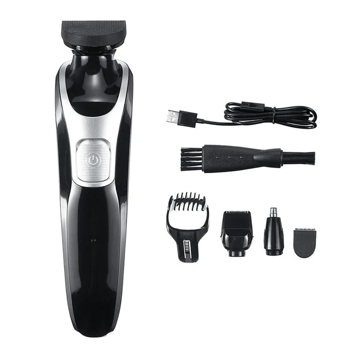 5-in-1 Hair Grooming Kit, Rechargeable Hair Trimmer, Nose Trimmer, Shaver, Beard Styling, Body Grooming, Perfect for Gifting