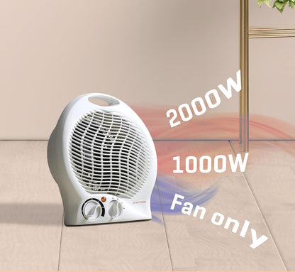 Daewoo 2000W Upright Fan Heater with Automatic Safety Cut Out and 2 Heat Settings