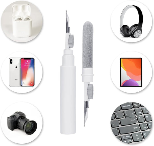 3-in-1 Multi-Cleaning Pen for AirPods, Mobile Phones, Laptops, Cameras, and accessories, Soft Brush, Sponge