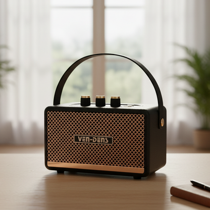 Ven-Dens Compact Dual Wireless Speaker – Clear Bass & Water Resistant