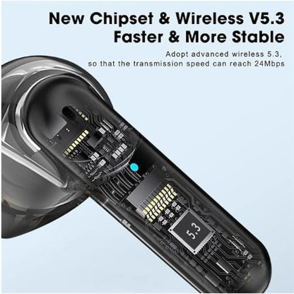 Naked Design True Wireless Headphones TWS Earbuds In Ear Bluetooth 5.3 Ergonomic Design Stereo with Charging Box for Apple Samsung Huawei Xiaomi Everyday Use Traveling Mobile Phone Transparent Design
