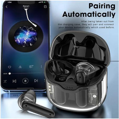 Naked Design True Wireless Headphones TWS Earbuds In Ear Bluetooth 5.3 Ergonomic Design Stereo with Charging Box for Apple Samsung Huawei Xiaomi Everyday Use Traveling Mobile Phone Transparent Design