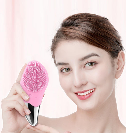 Electric Facial Cleansing Silicone Brush, Face Massager, Skin Care Deep Cleaner, Face Lifting, Face Slimming