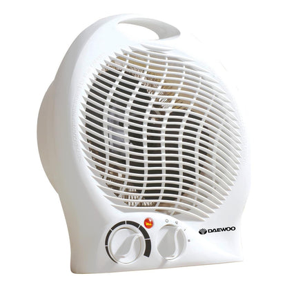 Daewoo 2000W Upright Fan Heater with Automatic Safety Cut Out and 2 Heat Settings