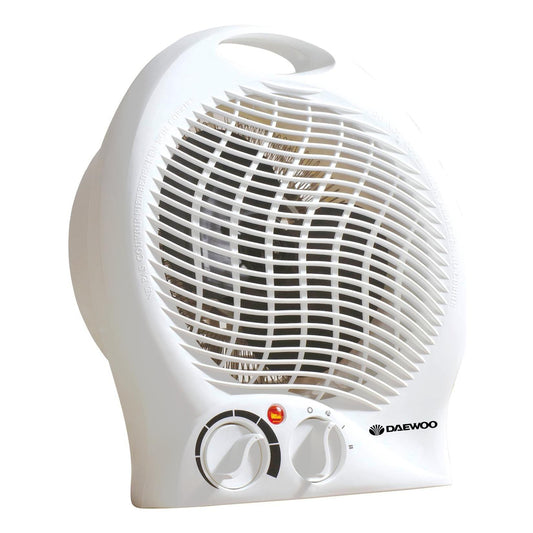 Daewoo 2000W Upright Fan Heater with Automatic Safety Cut Out and 2 Heat Settings