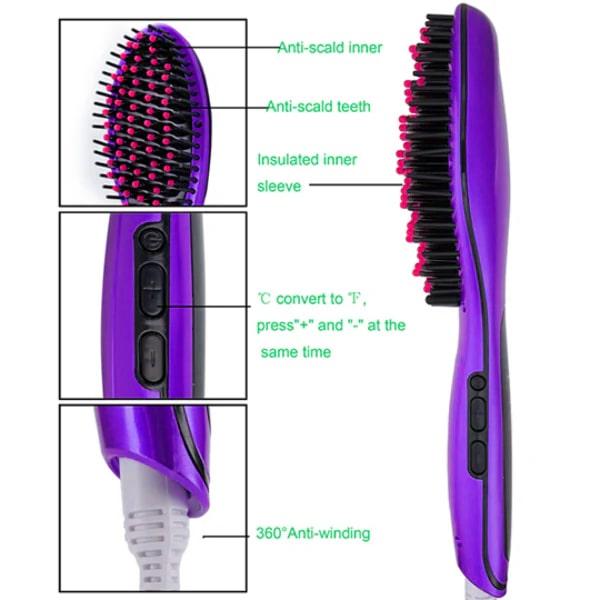 Advanced Hair Straightening Brush, Silky Smooth Results, Static Reduction, Salon-Quality, Effortless Styling, Tangle-Free, Adjustable Temperature, Quick Straightening, Volume Enhancement
