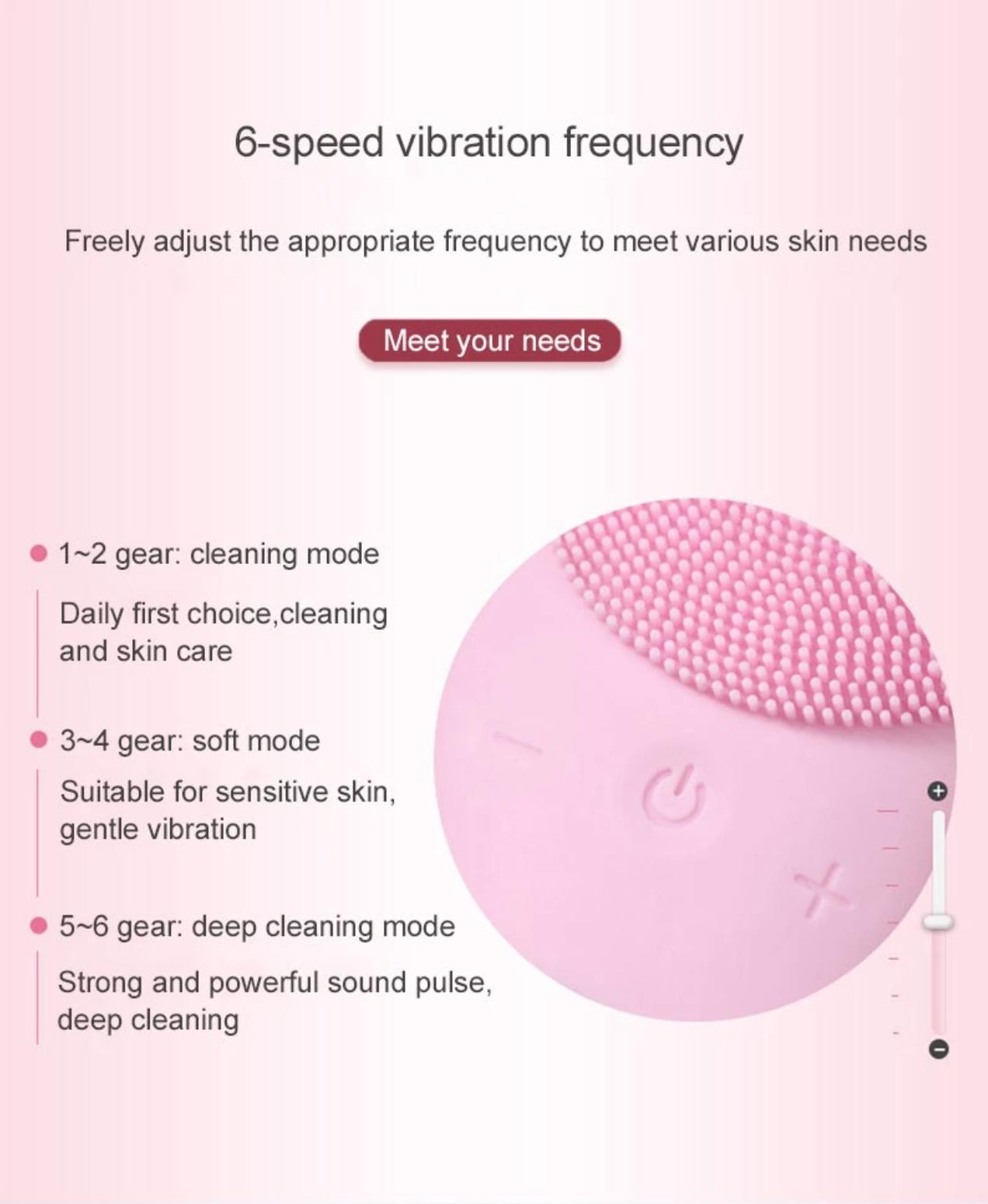 Electric Facial Cleansing Silicone Brush, Face Massager, Skin Care Deep Cleaner, Face Lifting, Face Slimming