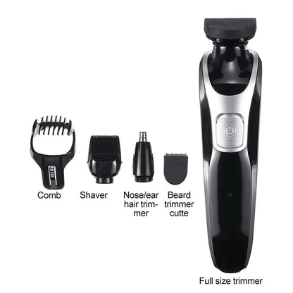 5-in-1 Hair Grooming Kit, Rechargeable Hair Trimmer, Nose Trimmer, Shaver, Beard Styling, Body Grooming, Perfect for Gifting