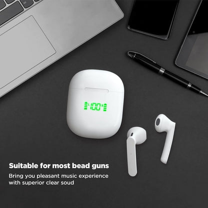 Premium Bluetooth Earbuds with LED Display, Wireless Charging, Smart Touch Control, 40H Playback, USB-C Charging, For Sports and Work