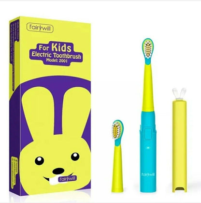 Kids Sonic Electric Toothbrush Rechargeable 3 Modes and 2 Heads