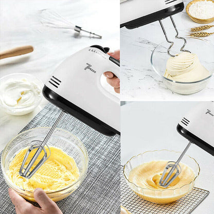 Infapower Electric Hand Mixer – 7 Speeds, 4 Attachments for Whisking & Baking