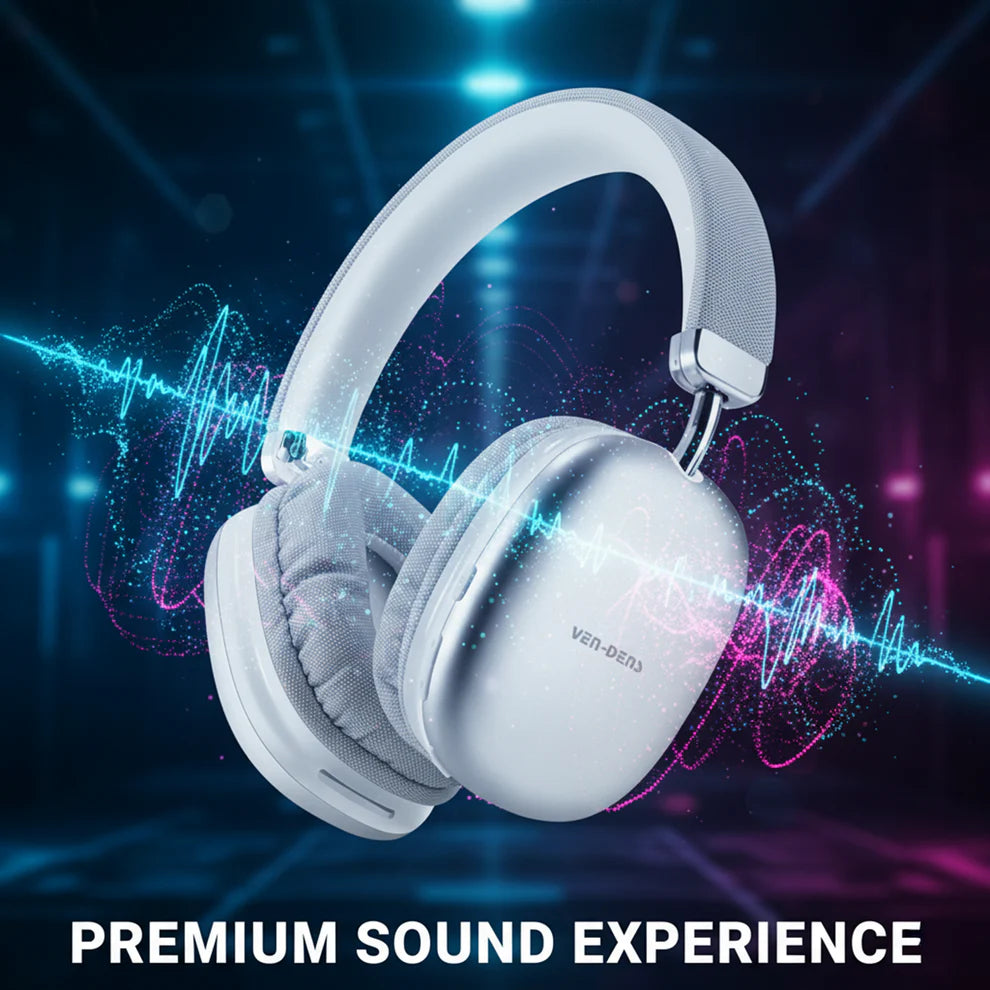 Ven-Dens ANC Bluetooth Headphones – Wireless, Deep Bass, 10m Range